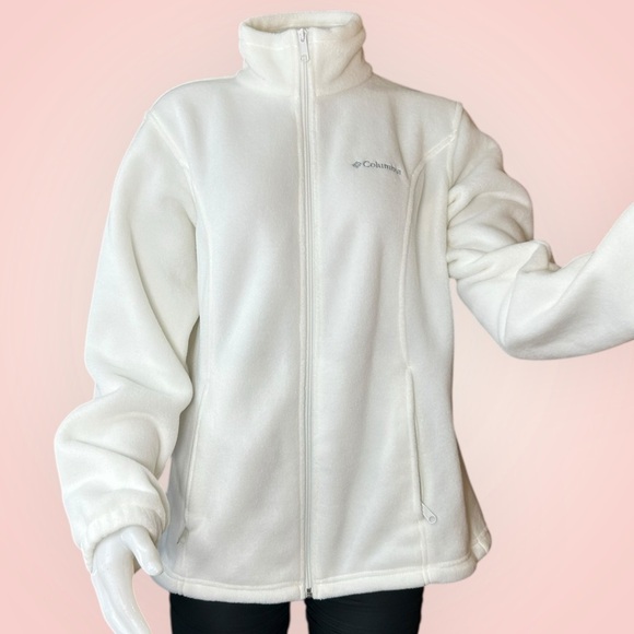 Columbia Jackets & Blazers - Columbia Women's White Fleece Jacket Size Large